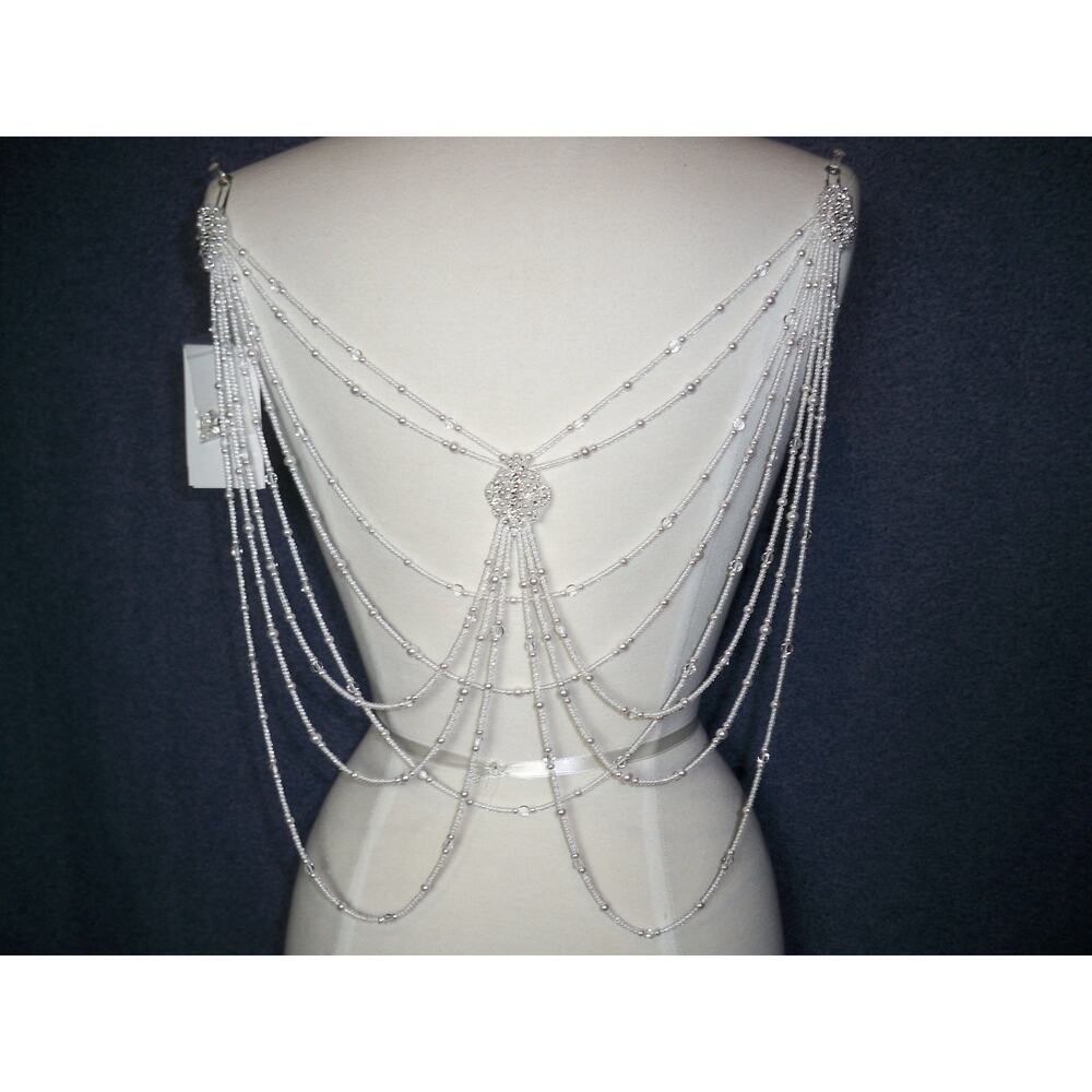 Back Necklace, Back Jewelry, Body Necklace Wedding Bridal Back Drape adornment